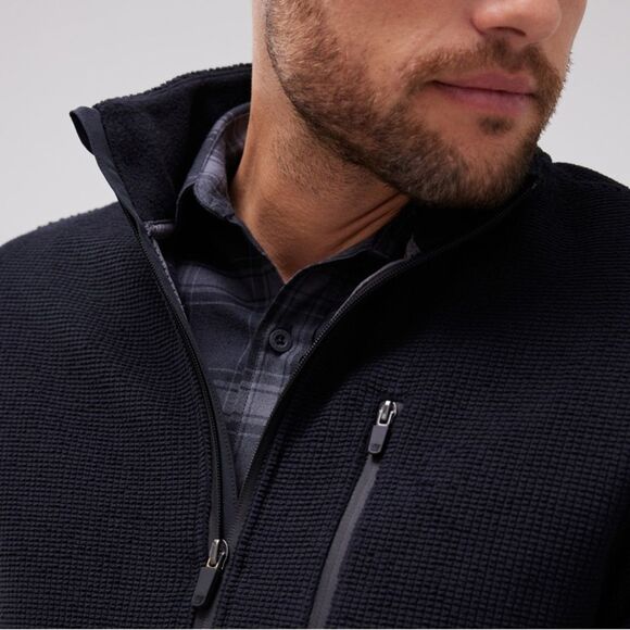 Mack Weldon Latitude Fleece Full-Zip large black NWT - Picture 8 of 11